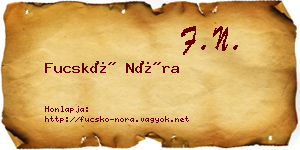 Fucskó Nóra névjegykártya